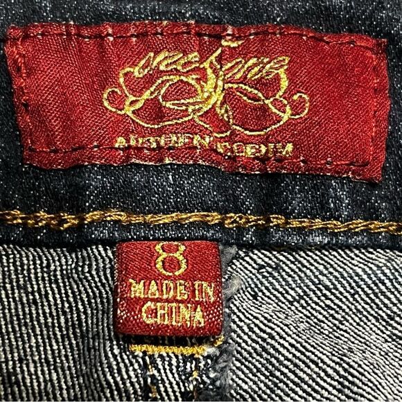 One5one Women's Blue Jeans Blue 5 Pocket Embellished Size 8 - Picture 2 of 10